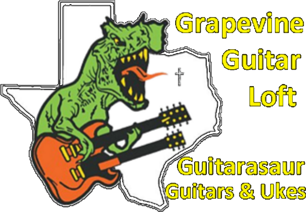 Guitarasaur Guitars & Ukuleles - Guitarasaur (1040x731), Png Download
