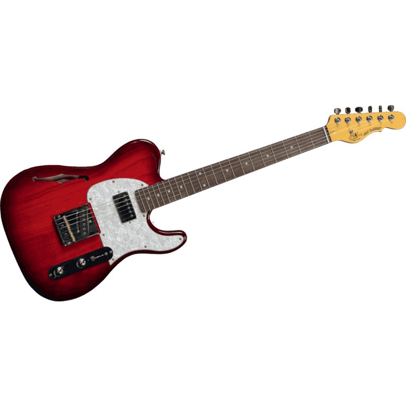 G&l Tribute Asat Classic Bluesboy Semi-hollow Redburst - Electric Guitar (800x800), Png Download