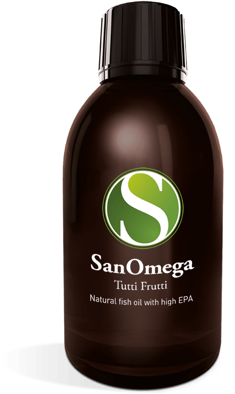 Sanomega Tutti Frutti - Glass Bottle (591x904), Png Download
