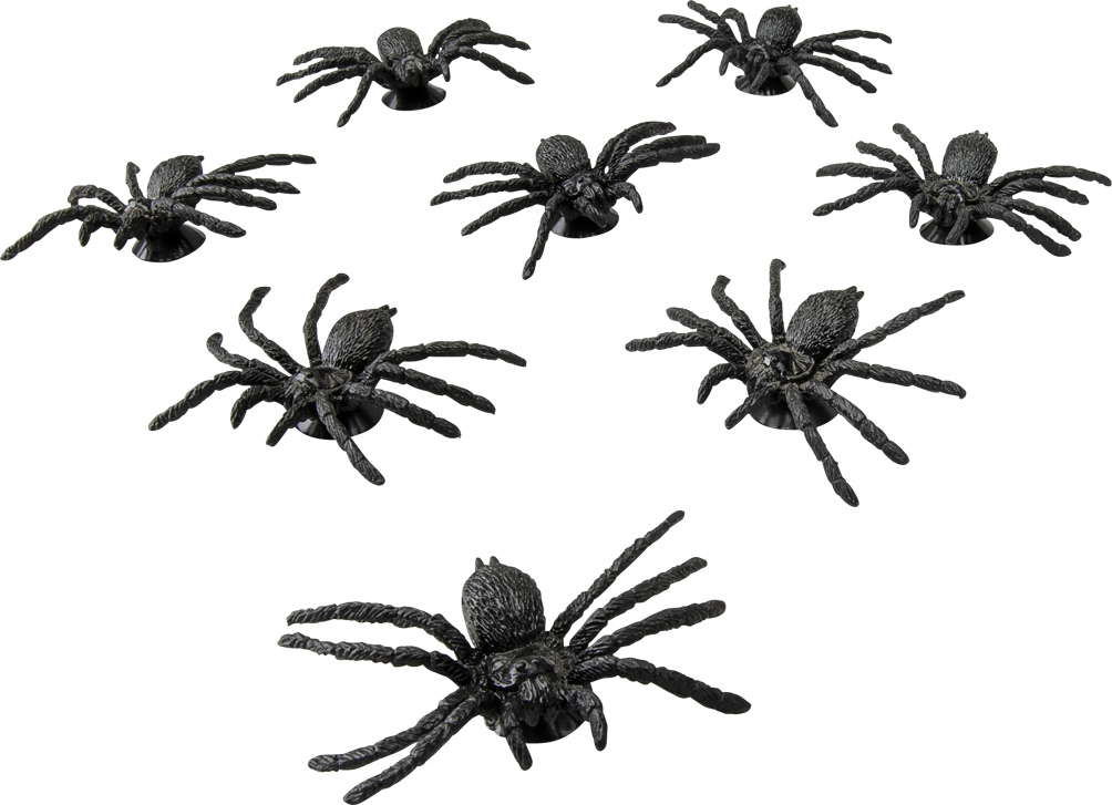 Window Decoration Spider 8 Pcs, , Large - Edderkopper Til Vinduesdekoration Børn (1004x727), Png Download