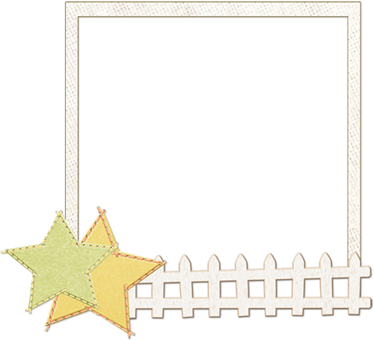 White Frame Square - Fence (1280x1150), Png Download