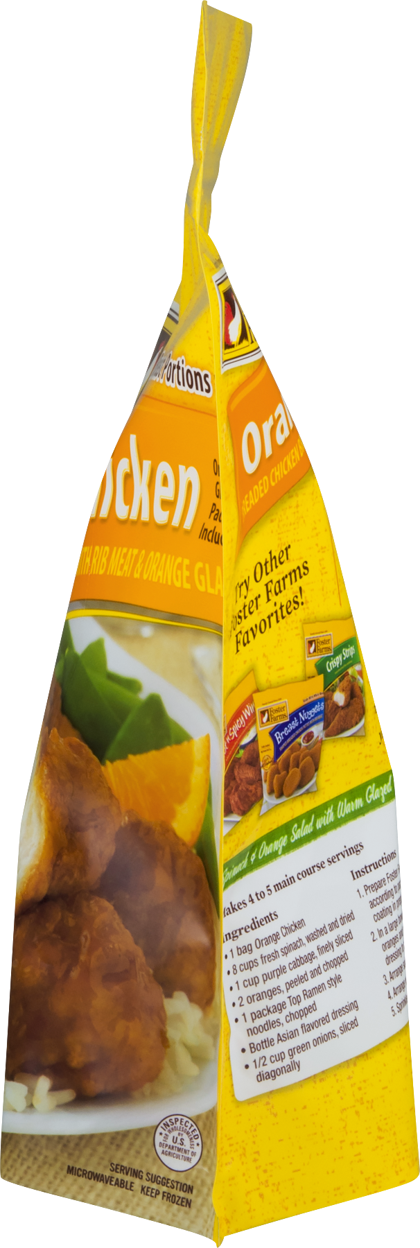 Foster Farms Breaded Breast Portions With Orange Glaze - Convenience Food (606x1800), Png Download