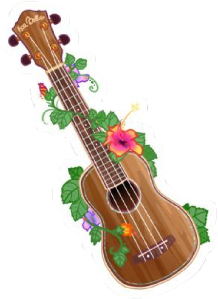 Banner Black And White Library Clipart For Free Download - Ukulele Tumblr Png (1024x1122), Png Download
