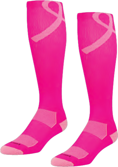 Lacrosse Grunge Crew Cover Calf Breast Cancer Awareness - Sock (900x598), Png Download