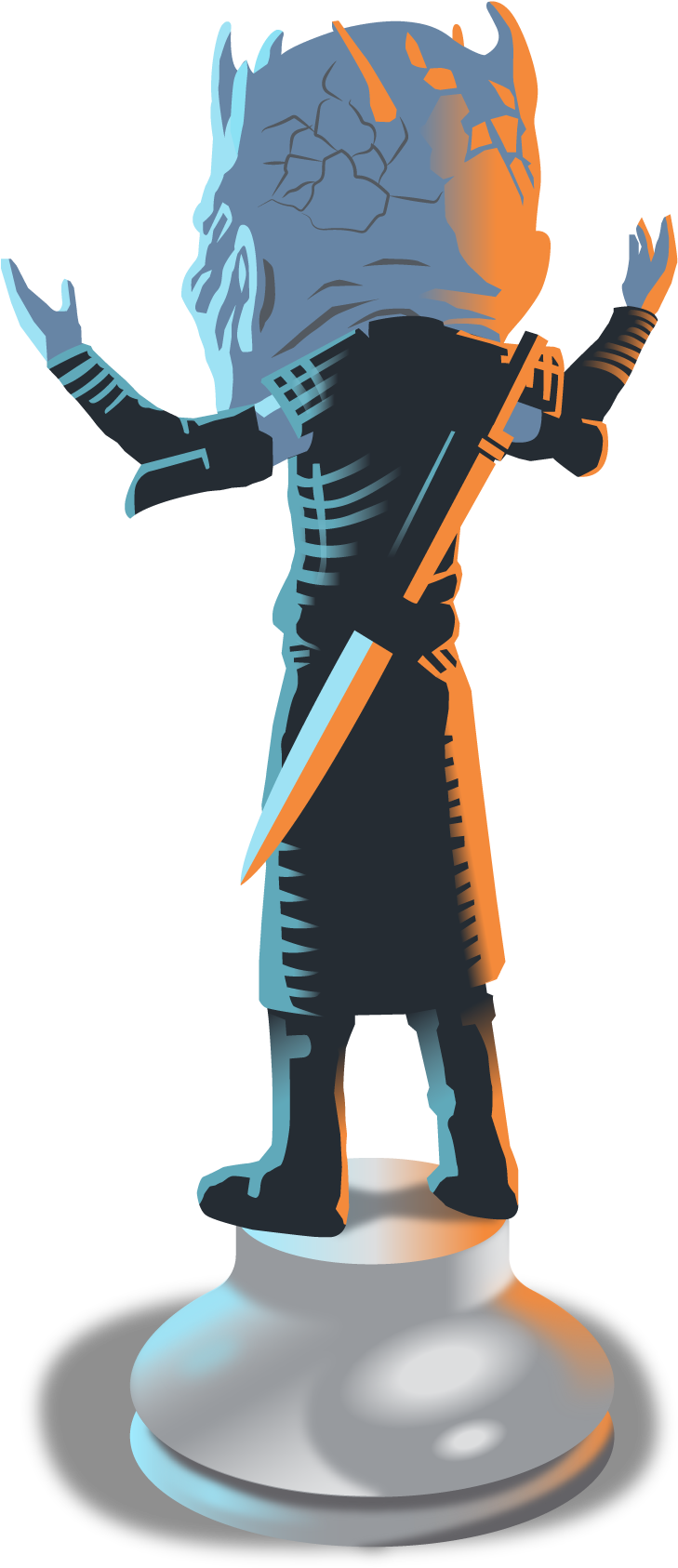 Night King - White Walker (900x1831), Png Download