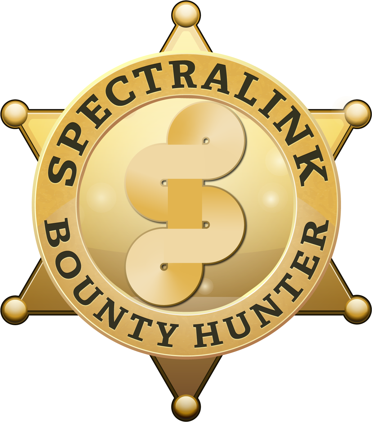 Spectralink Bounty Hunter Incentive - Placa De Sheriff Dorada Vector (1440x1440), Png Download