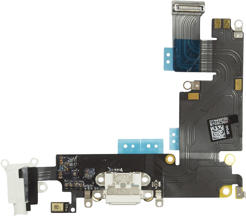 Iphone 6 Plus White Lightning Connector And Headphone - Iphone 6 Headphone Jack Cable (1200x1200), Png Download
