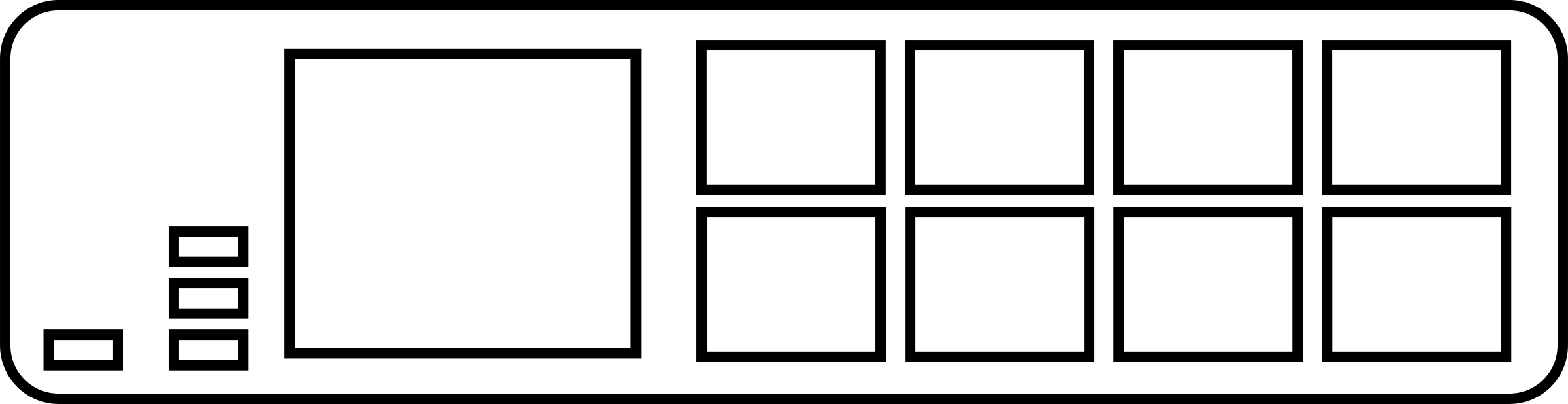 This Free Icons Png Design Of Midi Pad Controller Interface (2400x618), Png Download