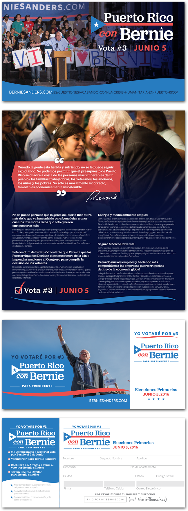 Bspuertorico Sanders-2 - Bernie Sanders Presidential Campaign, 2016 (825x1800), Png Download