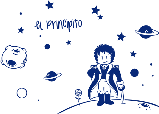Vinilo Decorativo El Principito - Principito Vinilo (570x600), Png Download
