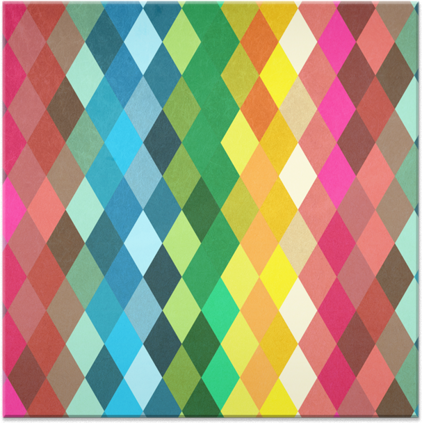 Azulejo Diamond Color Spectrum Pattern De Tobias Fonsecana - East Urban Home Tobe Fonseca Birchwood Diamond Color (800x800), Png Download