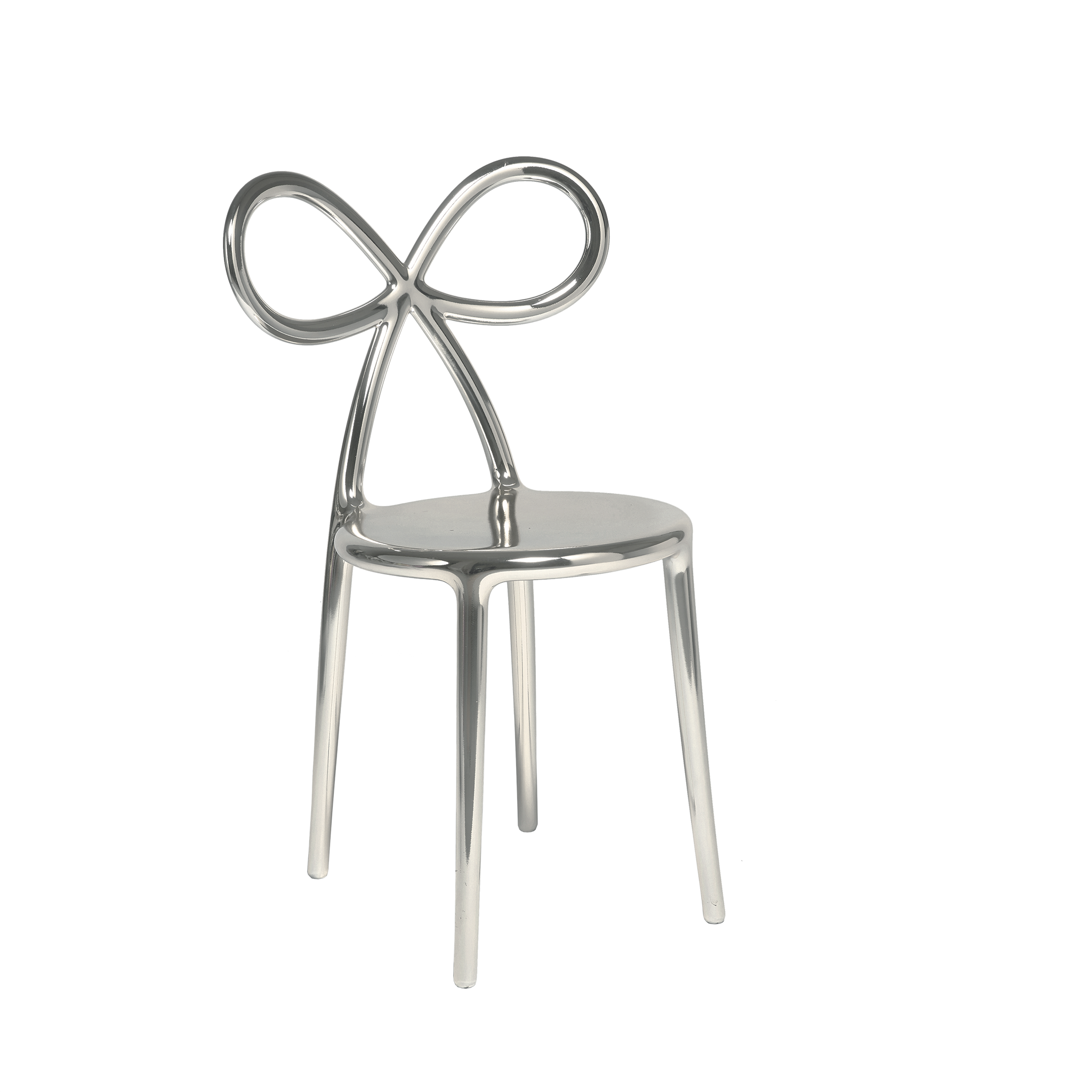 09 Qeeboo Ribbon Chair Metal Finish By Nika - Krzesła Do Kuchni Srebrne (2048x2048), Png Download
