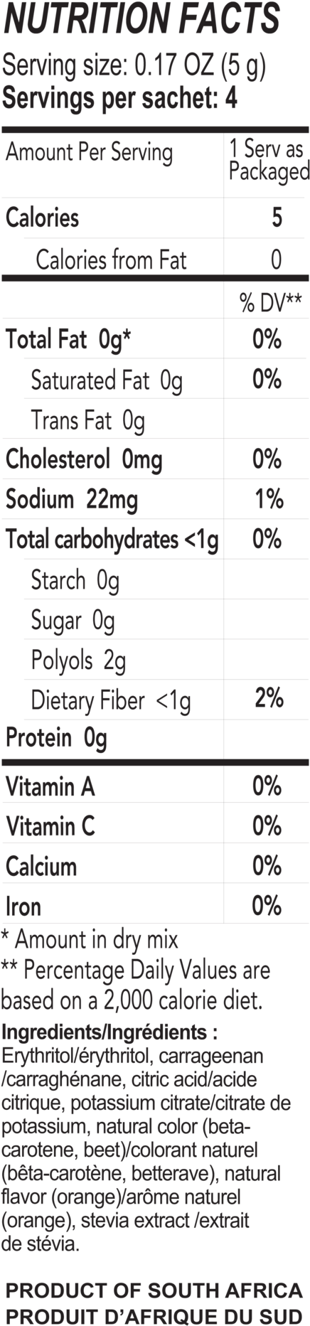 Orange Jelly - Simply Delish Jello Nutrition Facts (683x2048), Png Download
