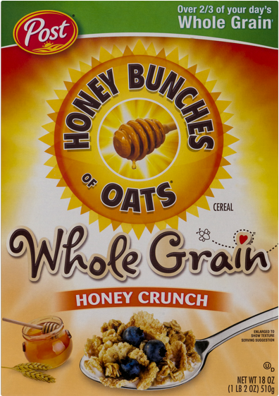 Post Whole Grain Crunch Cereal Oz Walmartcom - Post Honey Bunches Of Oats Almond (560x560), Png Download
