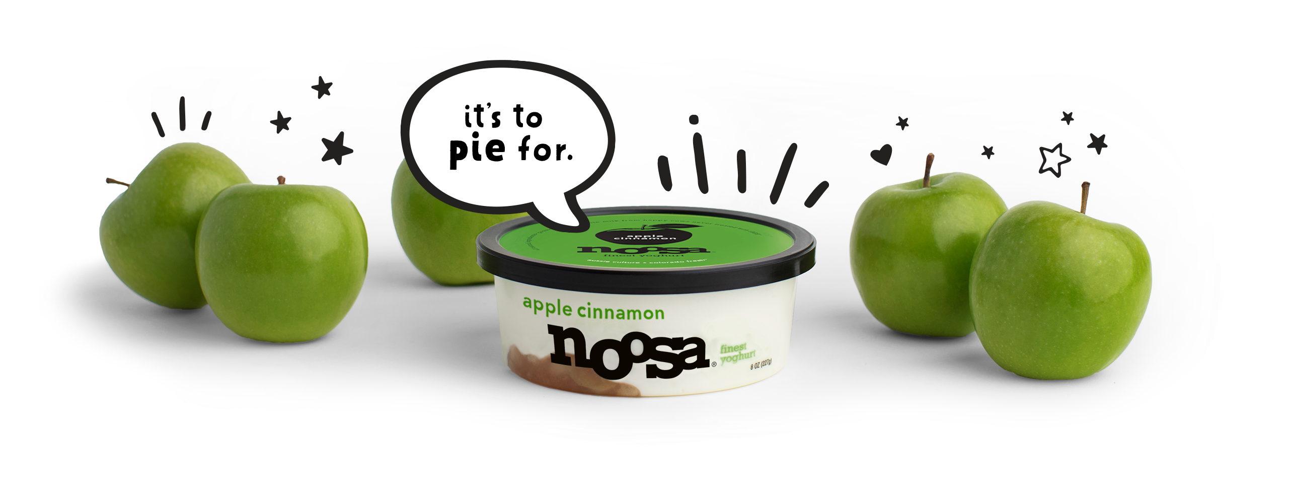 Apple Pie Á La Yoghurt - Noosa Mango Yoghurt - 8 Oz Tub (2560x1000), Png Download