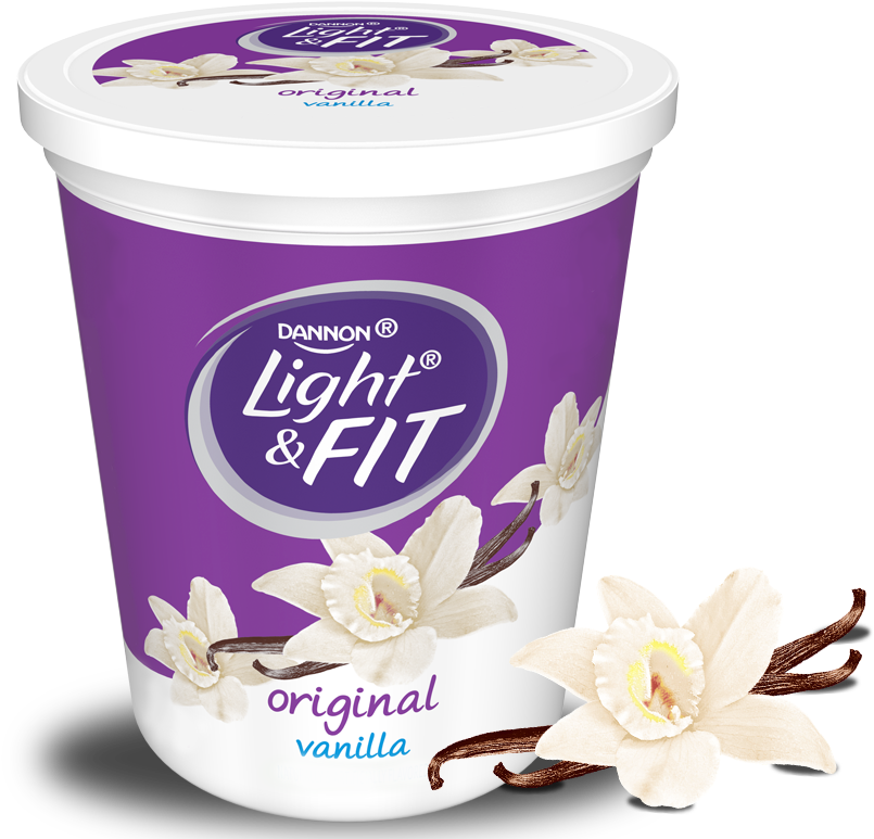 Vanilla Nonfat Yogurt - Dannon Light And Fit Vanilla (1140x810), Png Download