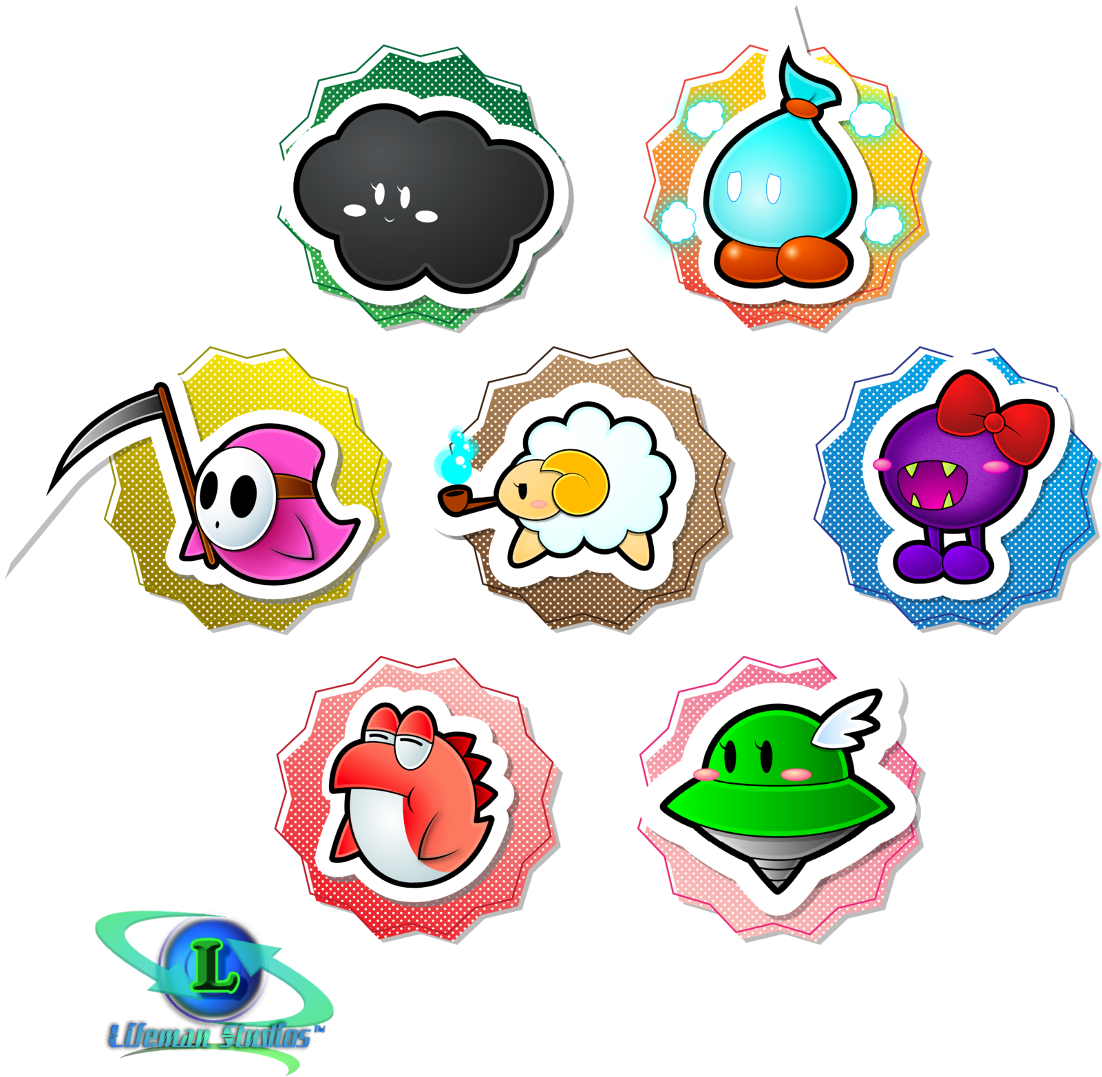 From Left To Right - Mario Series (1600x1572), Png Download