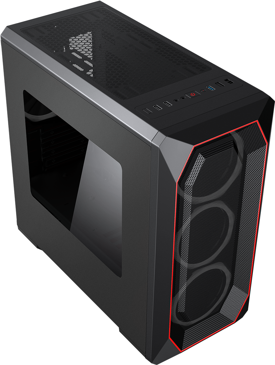 Game Max Kamikaze Pc Gaming Case With Window (1200x1200), Png Download
