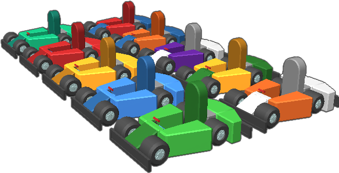 This Consists Of 12 Go Karts - Baby Toys (768x768), Png Download