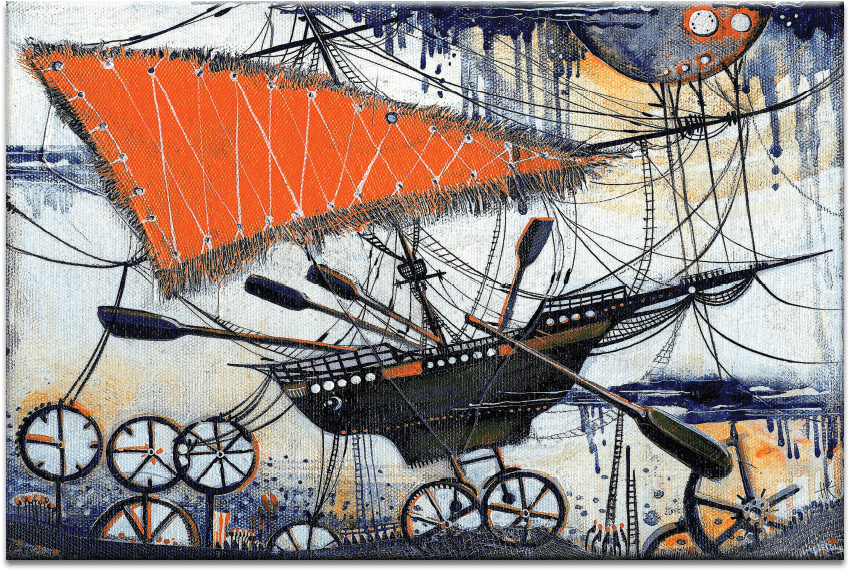 Moon Chasing - Artist Lane 25ok - P2633 Moon Chasing In Multi Colored (900x900), Png Download