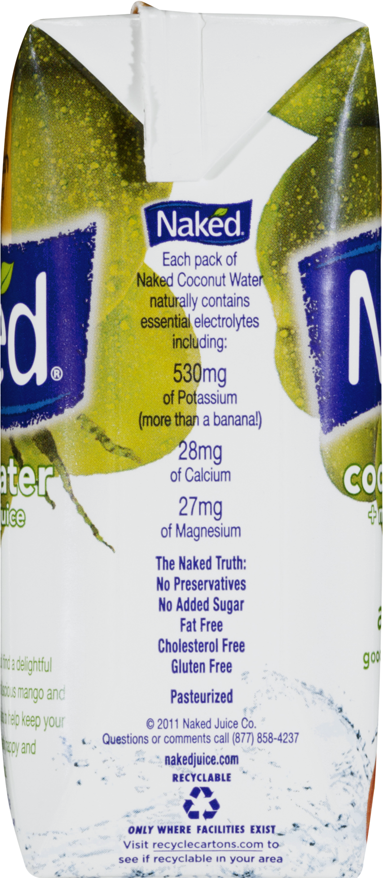 Naked Juice Coconut Water, Pineapple, 330ml (1800x1800), Png Download