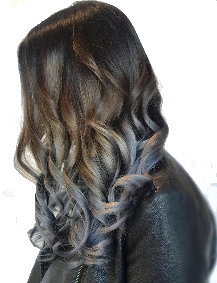 Color Correction On Kaylyn Silver/grey Balayage By - Lace Wig (750x918), Png Download