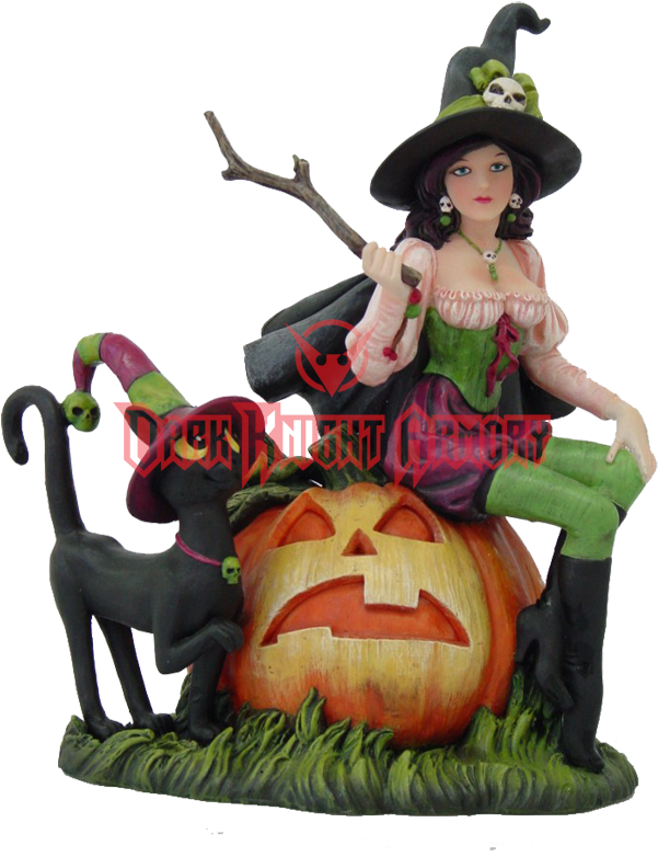 Halloween Witch Statue - Pacific Trading Home And Garden (850x850), Png Download