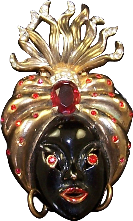 Reja Sterling Black Enamel Ruby Red & Diamante Rhinestones - Illustration (856x856), Png Download