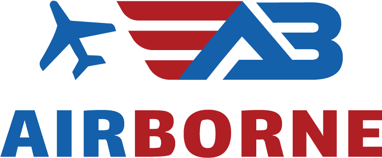 Airborne Aviation Academy Pvt Ltd - Logo (842x369), Png Download