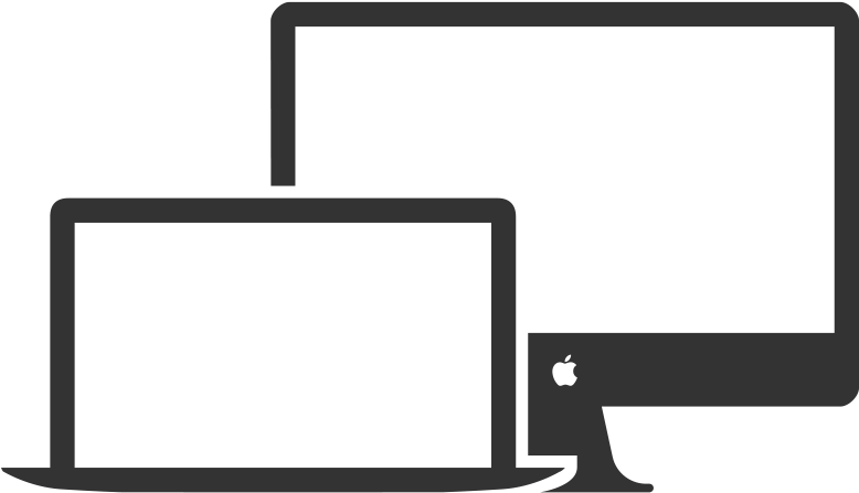 The Problem With The Mac Is Apple → - Line Art (3000x1200), Png Download