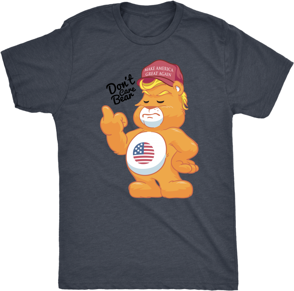 Don't Care Bear W/ Make America Great Again Hat Adult - Shirt (1024x1024), Png Download