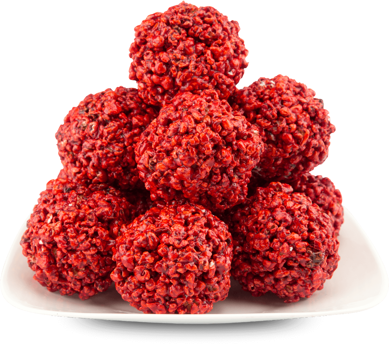 Custom Popcorn Balls - Raspberry (1400x1400), Png Download
