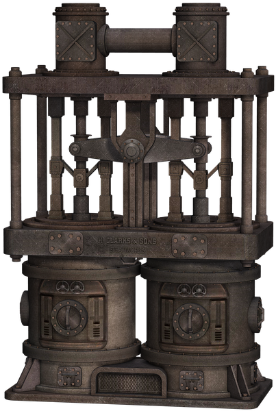 Machine, Steampunk, Fantasy, Isolated, Png - Portable Network Graphics (960x720), Png Download