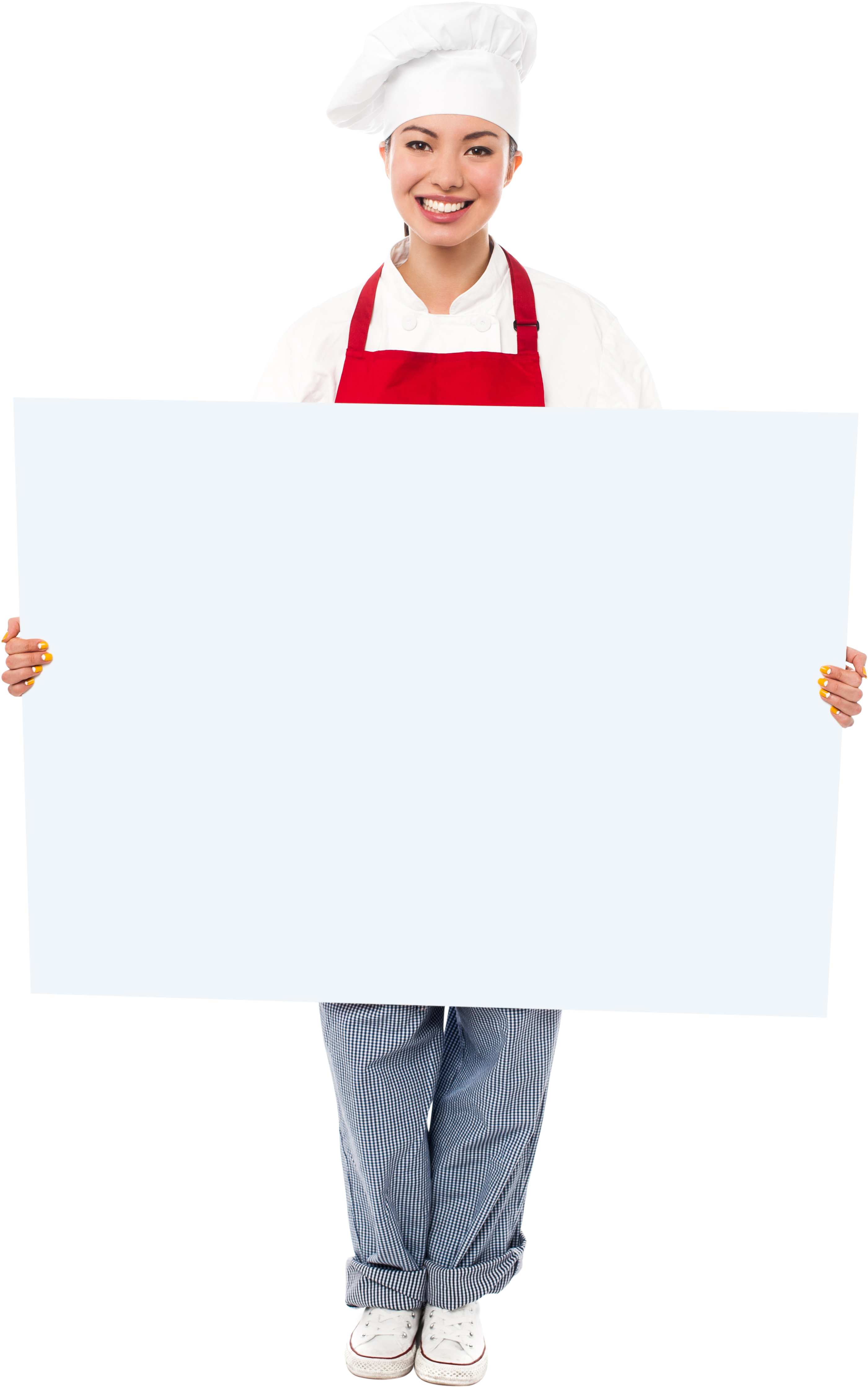 Chef Holding Banner Png Image - Chef Holding Banner Png (3200x4809), Png Download
