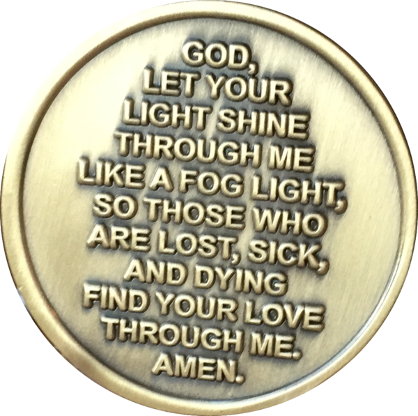 Fog Light Prayer Lighthouse Antique Bronze Medallion - Bronze Medallion (600x597), Png Download