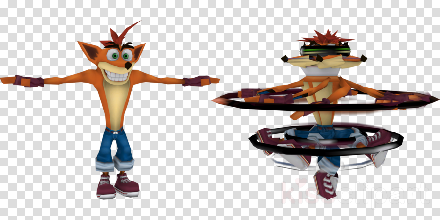 Crash Bandicoot Clipart Crash Tag Team Racing Crash (900x450), Png Download