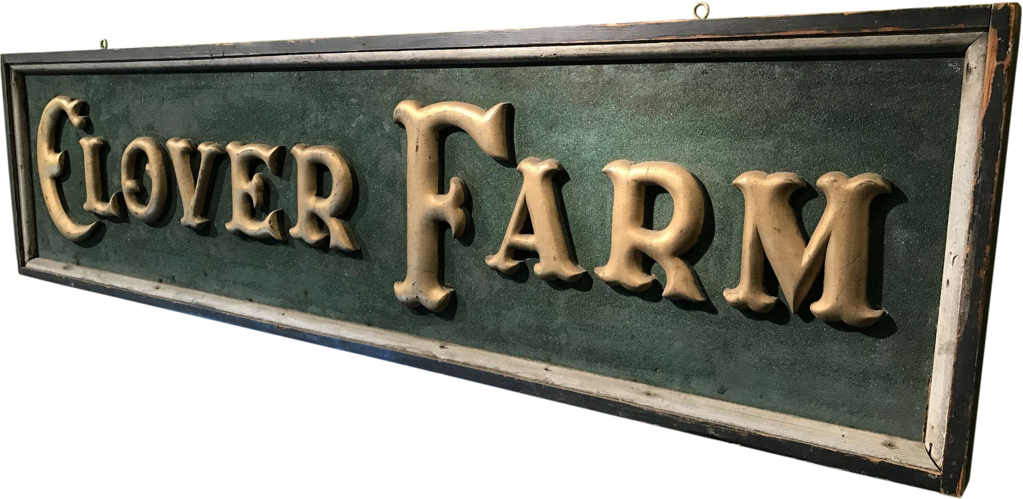 Clover Farm Stores Wooden Advertising Sign Nh 1930's - Quarter Round (2013x2013), Png Download