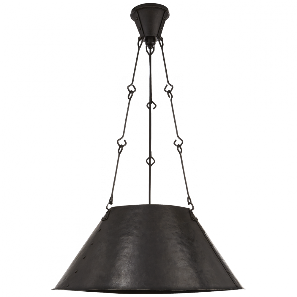 Naomi Hand-forged Hanging Shade In Aged Iron (1000x1000), Png Download