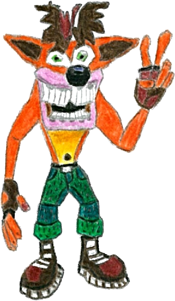 Crash Bandicoot Mutant Bash Fake Crash Bandicoot - Crash Bandicoot (582x996), Png Download