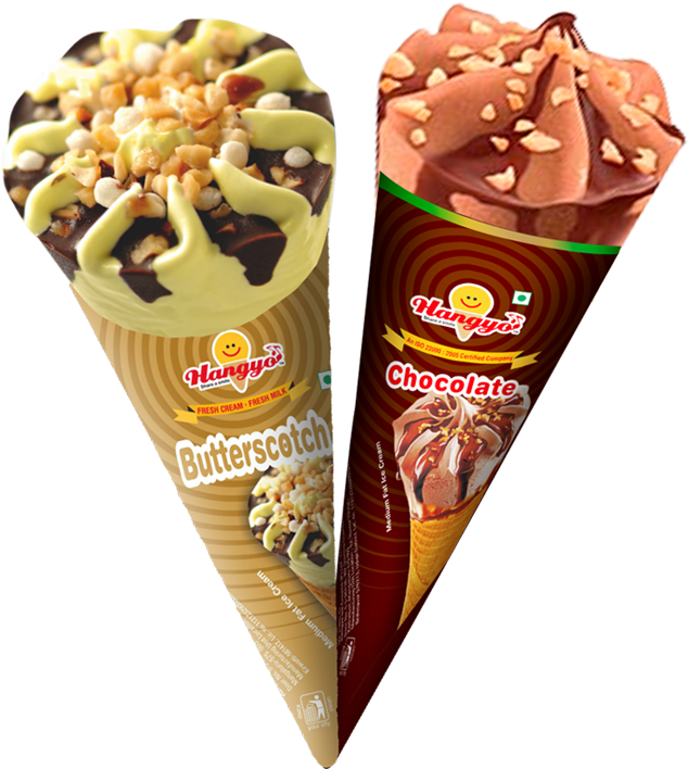 Hangyo Mini Cone - Hangyo Ice Cream Cone (709x1181), Png Download