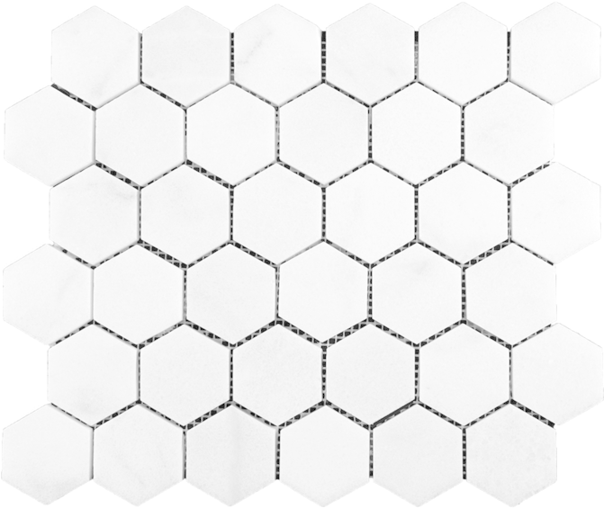 2" Bianco Perla Marble Hexagon Mosaic (700x700), Png Download