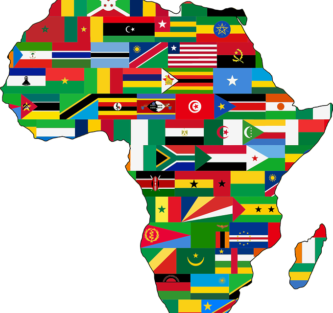 Happy Africa Day - Africa Map With Flag (680x640), Png Download
