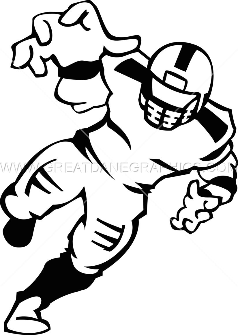 Football Player - Football Player Line Drawing Png (825x1160), Png Download