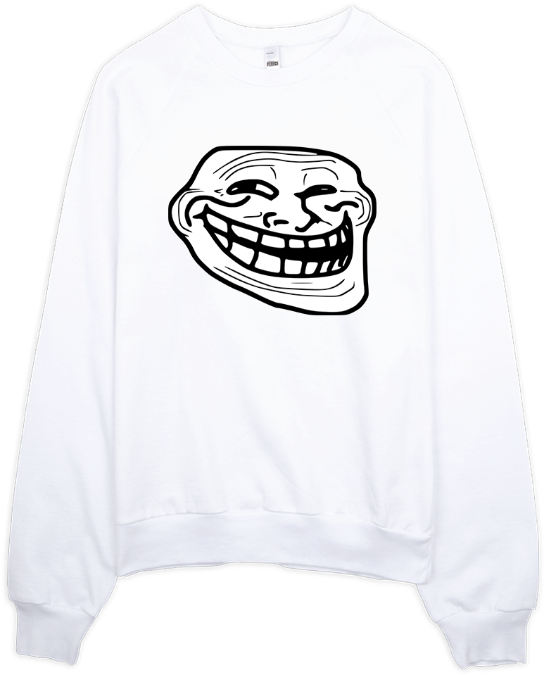 Troll Face Sweatshirt - Troll Face (1000x1000), Png Download