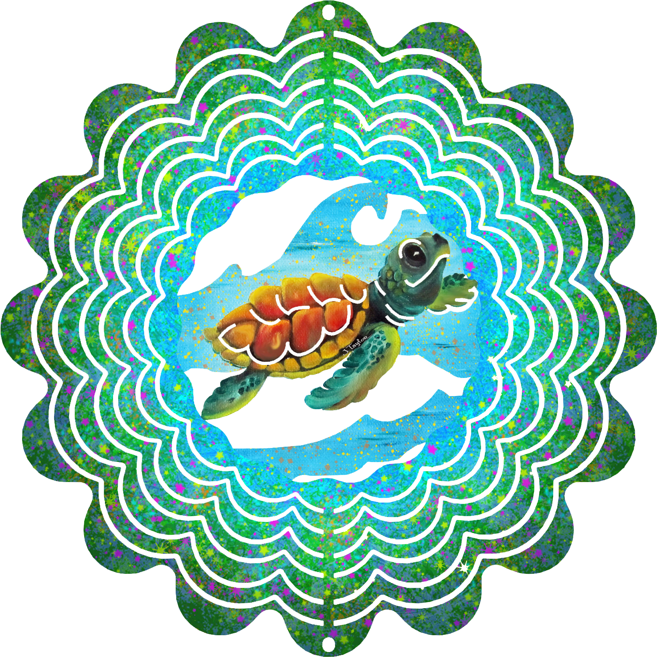 Sea Turtle - Vector Graphics (2596x2593), Png Download