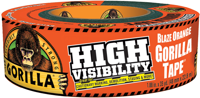 High Visibility Gorilla Tape - Orange Gorilla Tape (700x699), Png Download