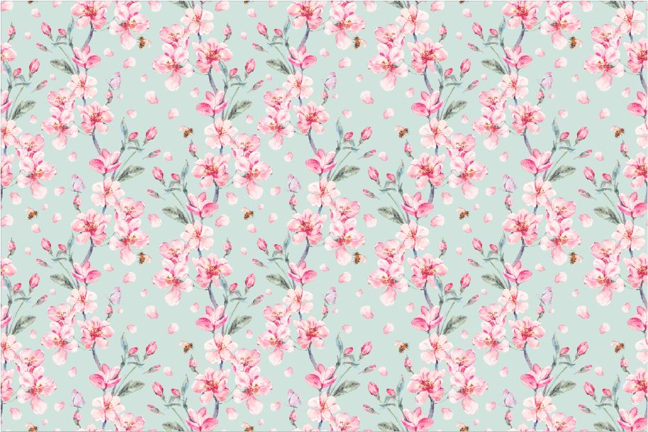 Sakura Blossom Wrapping Paper - Cheap Table Linens Floral Table Heat Resistant Linen (1200x1200), Png Download
