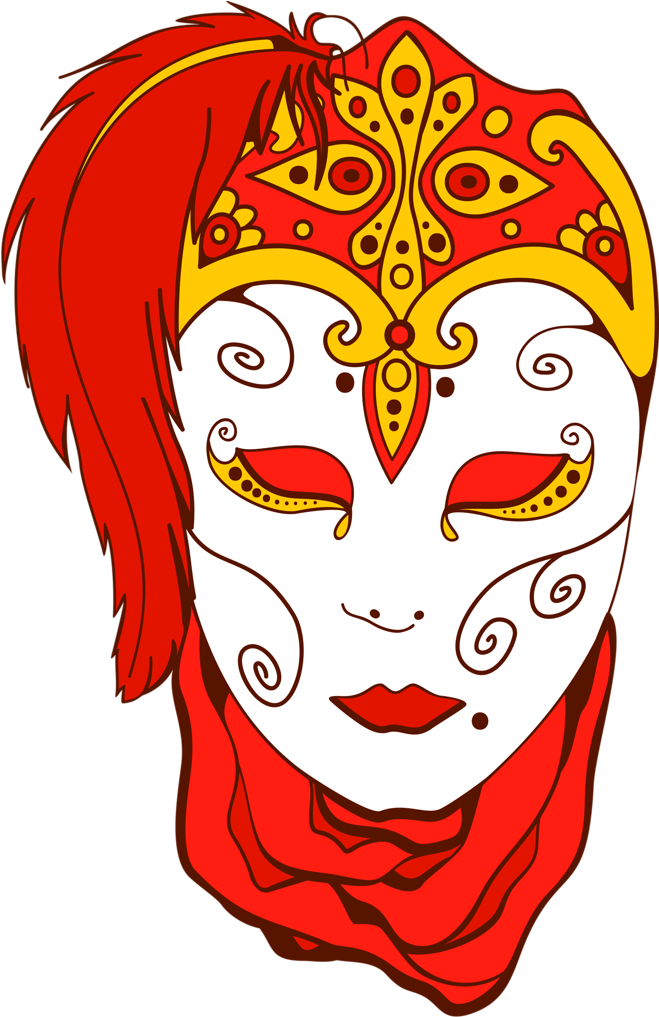 Carnival ~ Mardi Gras - Mask (659x1024), Png Download