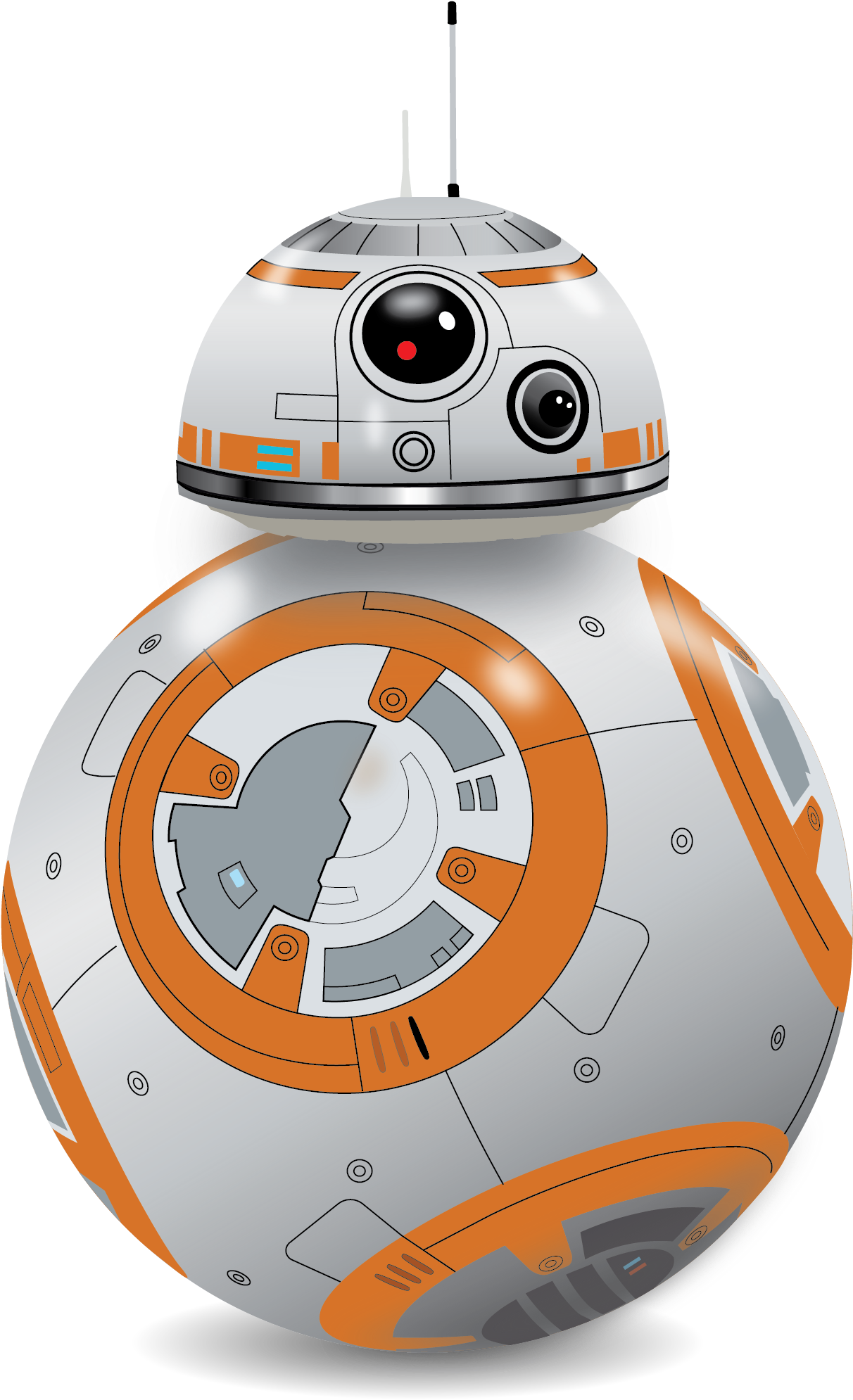 Bb8 Illustration - Star Wars: The Force Awakens (1354x2070), Png Download
