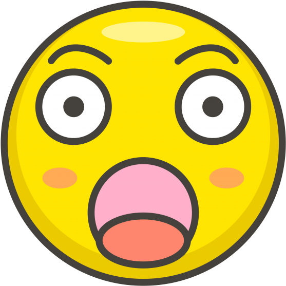 Astonished Face Emoji - Icon (866x650), Png Download